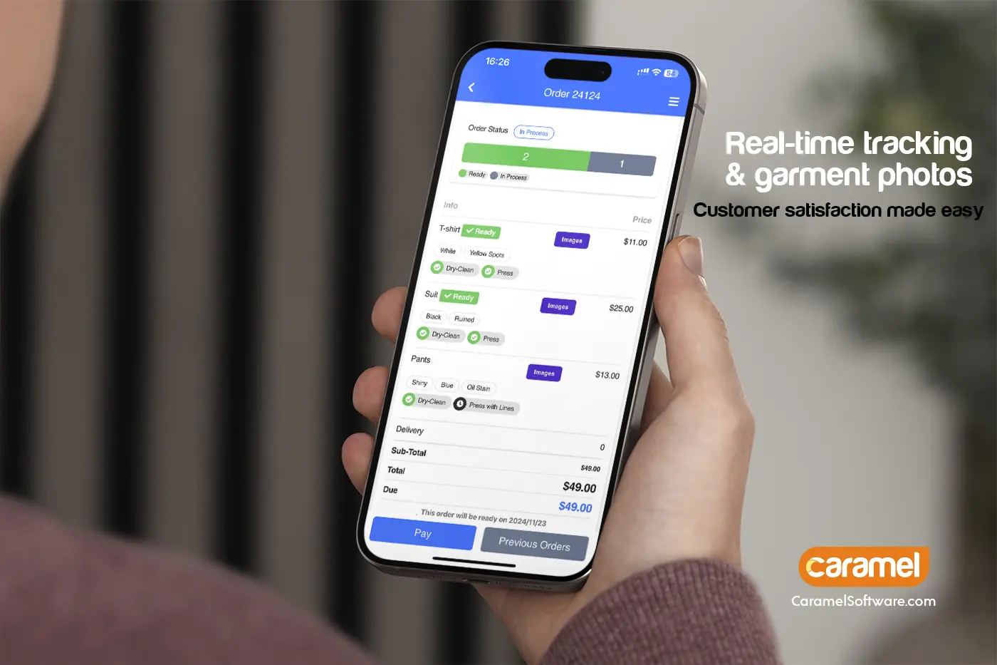 laundry online status
