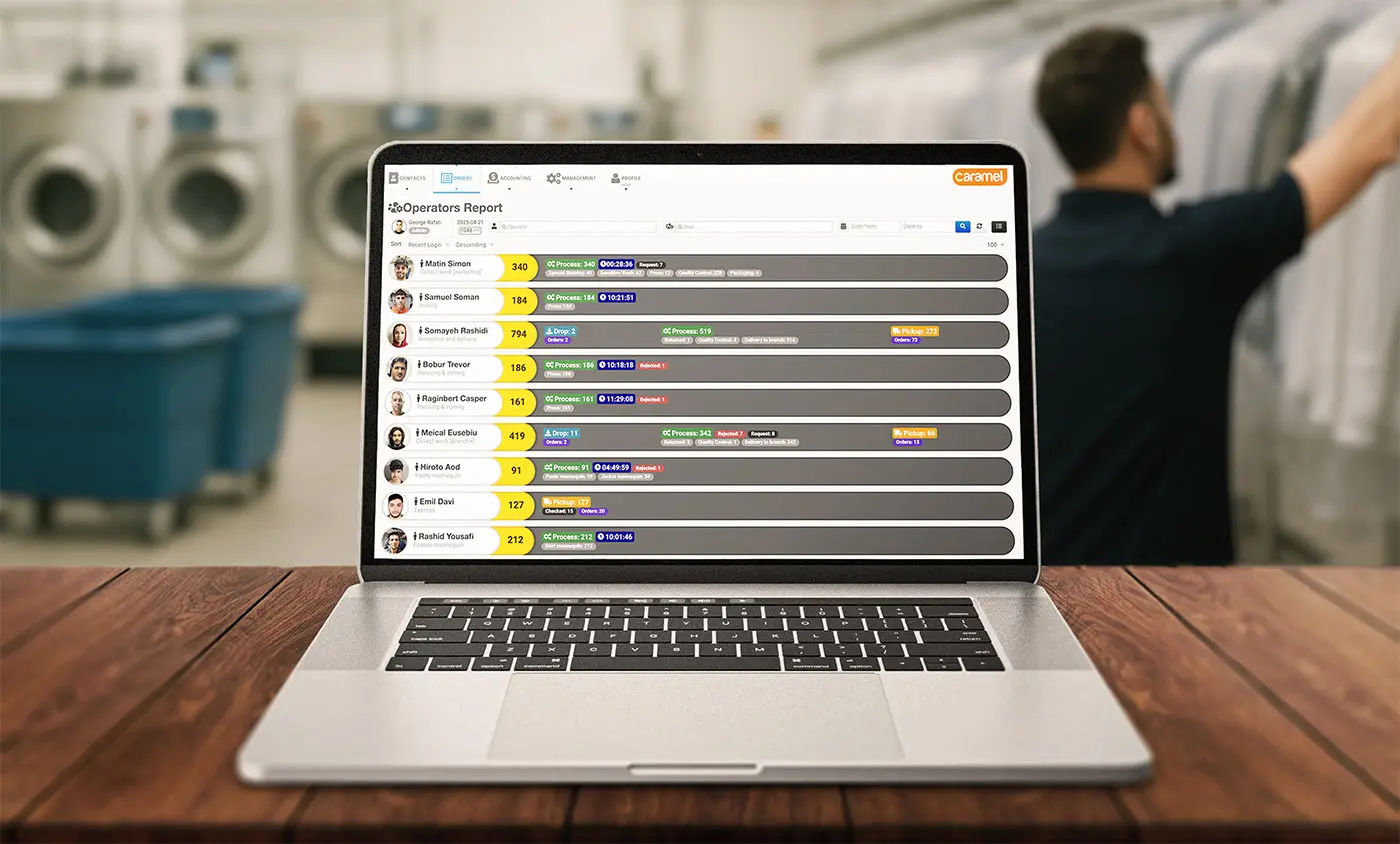 Staff Control in dry cleaners